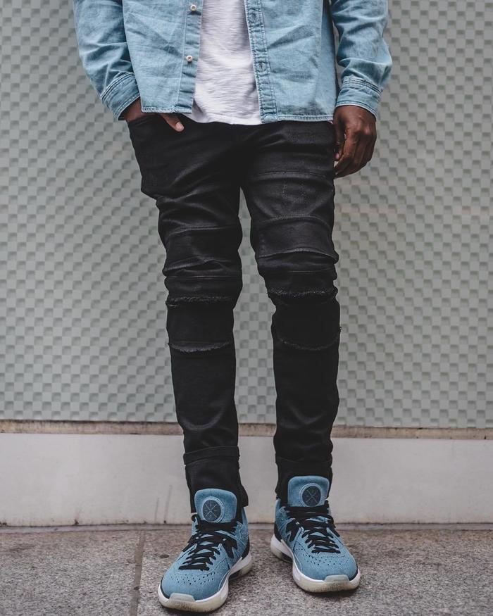 都说牛仔裤不能配球鞋,那我只穿丹宁球鞋行吗?