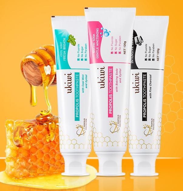 新西兰进口纽西之谜蜂胶牙膏120g3支