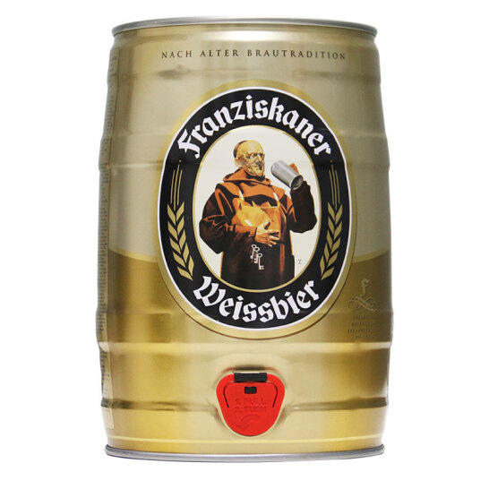醇厚浓烈教士franziskaner纯麦啤酒5l桶
