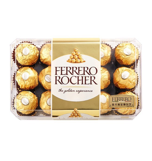 爱意浓浓 ferrero rocher费列罗榛果威化巧克力盒装30粒