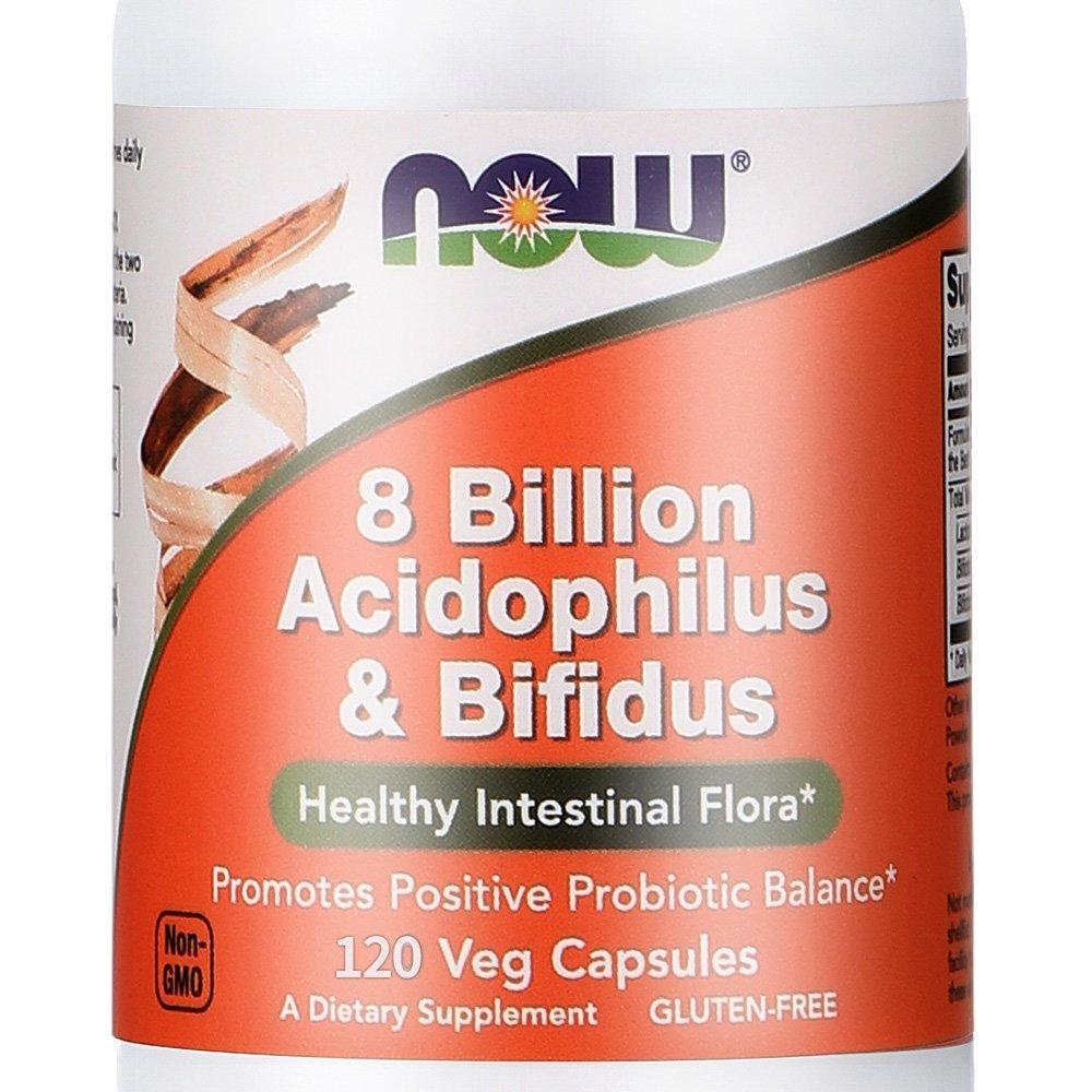 now诺奥嗜酸乳杆菌/双歧杆菌80亿120粒/瓶,8种益生菌,高活性,高配比