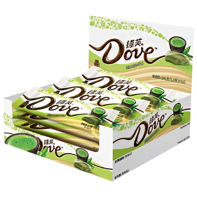 牛奶香浓德芙dove抹茶曲奇白巧克力504g
