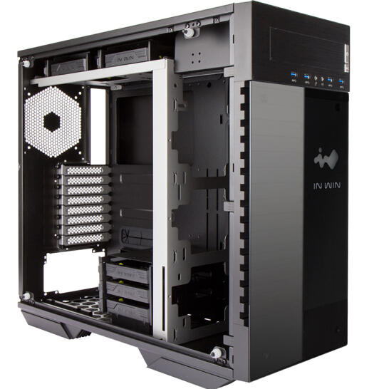 大侧透!迎广 509 黑银 全塔式机箱