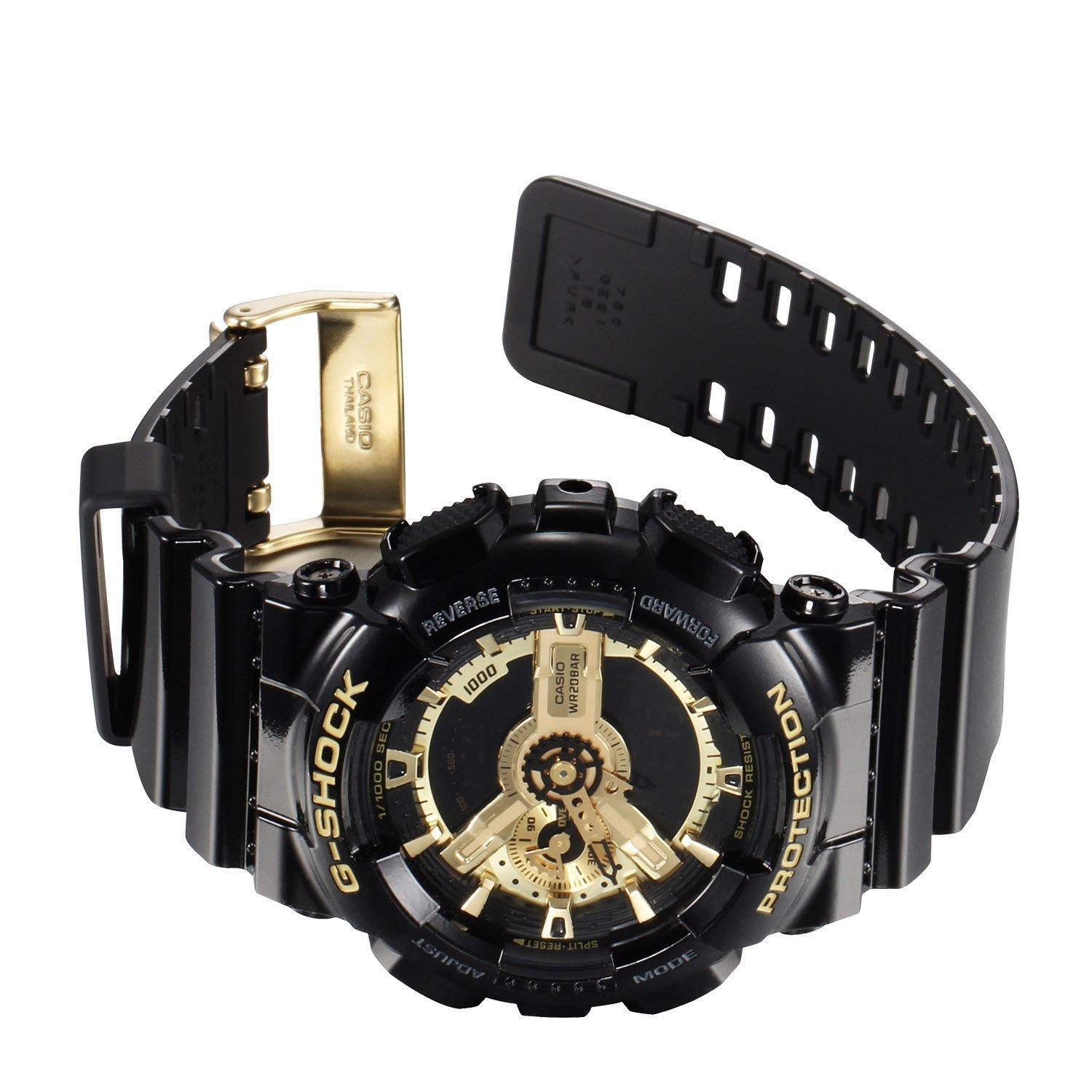 炫酷黑金!casio卡西欧石英男士手表ga-110gb-1aer