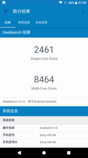 索尼Xperia XZ2 Premium Geekbench跑分