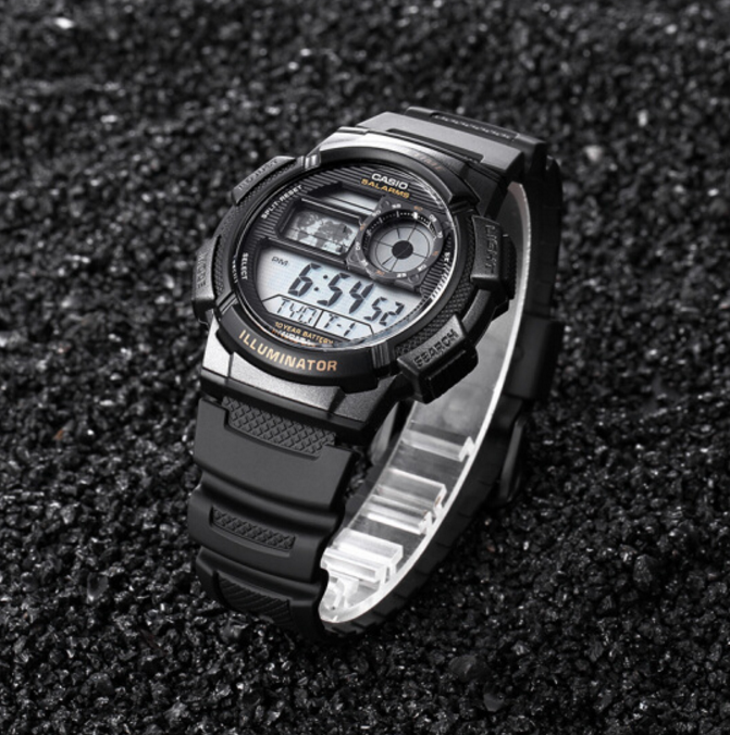 卡西欧 ae-1000w-1a 石英男表