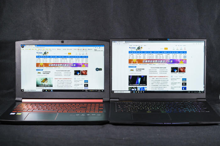 ↑左：传统15.6吋游戏本、右：X8Ti Plus
