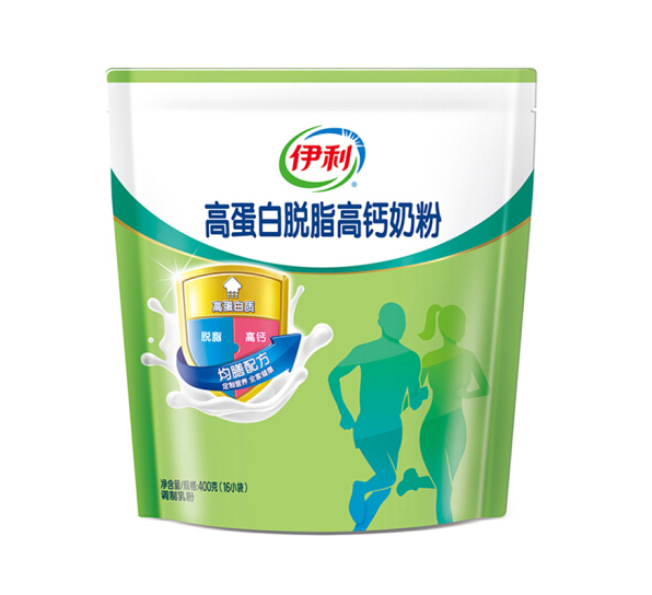 伊利高蛋白脱脂高钙奶粉400g