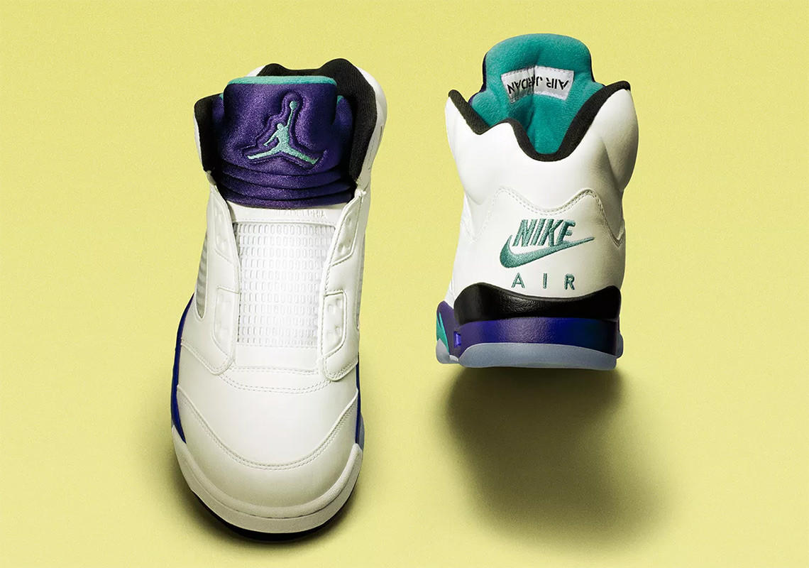 AV3919-135,AJ5,Air Jordan 5 AV3919-135 AJ5 威尔·史密斯生日当天发售！这双白紫 AJ5 入手难度可能不低！