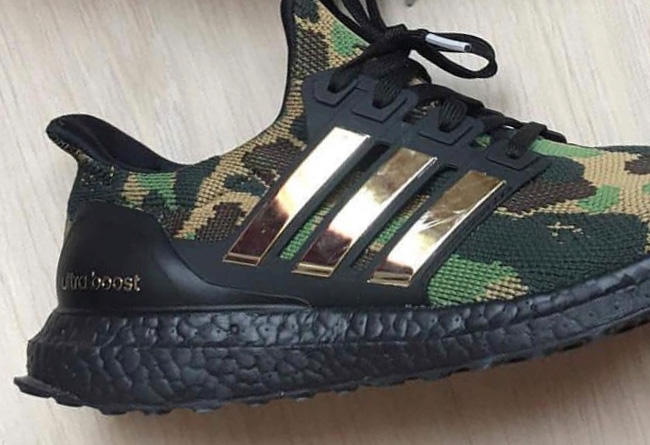 BAPE,Ultra Boost,UB  经典迷彩加持！BAPE® x adidas Ultra Boost 首次曝光！