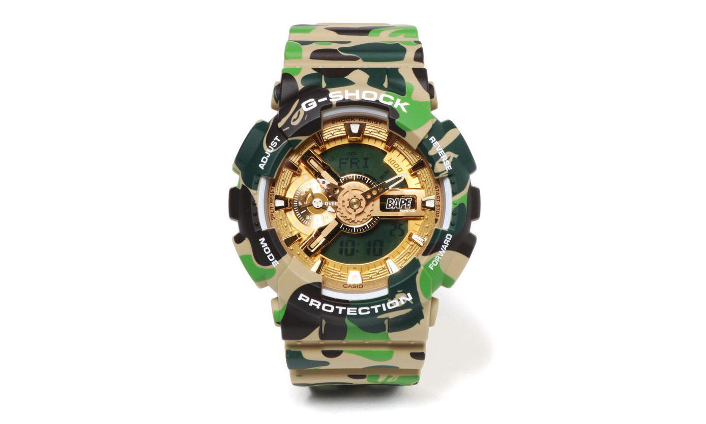 bape 找来 g-shock 合作打造 25 周年联名纪念腕表