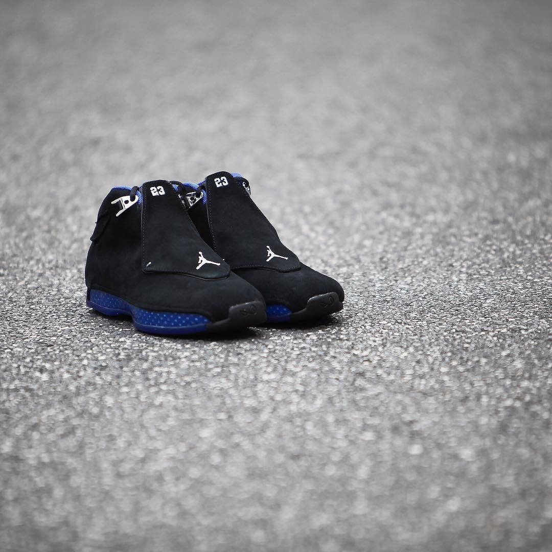 AJ18,Air Jordan 18,AA2494-007  与白蓝同级别的元年配色！黑蓝 Air Jordan 18 本周发售