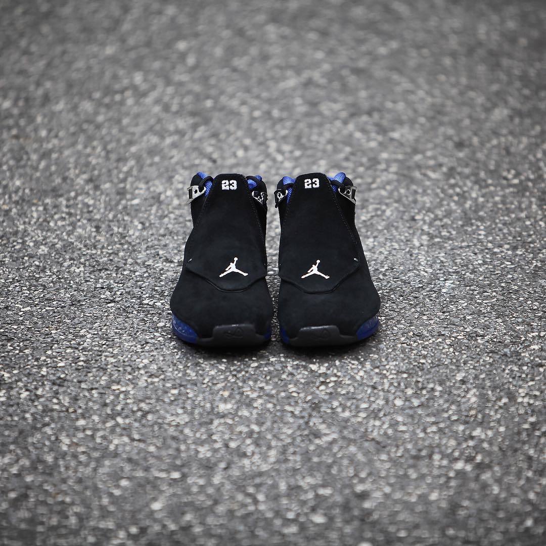 AJ18,Air Jordan 18,AA2494-007  与白蓝同级别的元年配色！黑蓝 Air Jordan 18 本周发售