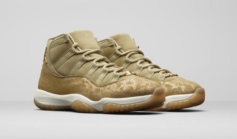 Air Jordan 11,AJ11,发售,378037-0  冬季必备的小麦配色！Air Jordan 11 “Olive Lux” 实物质感极佳