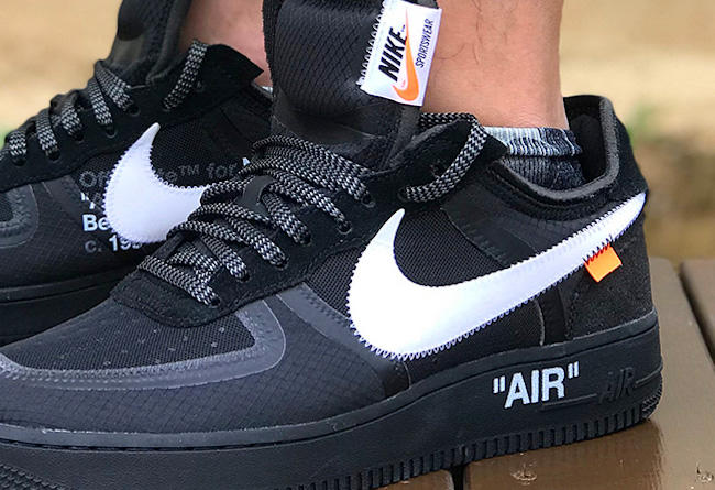 Nike,Off-White,Air Force 1  提前上脚展示！黑白配色 Off-White x Air Force 1 下月发售！