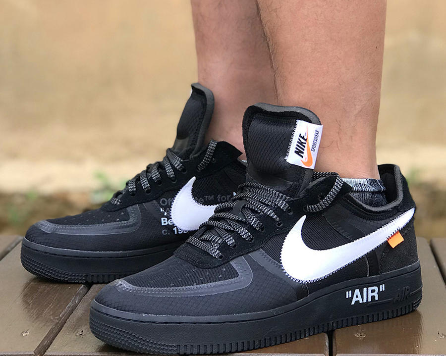 Nike,Off-White,Air Force 1  提前上脚展示！黑白配色 Off-White x Air Force 1 下月发售！