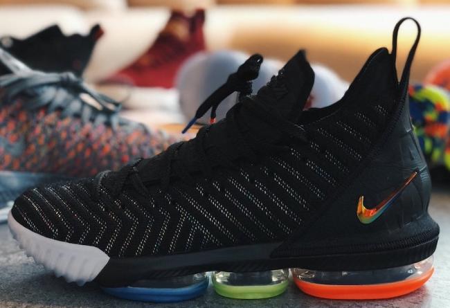 Nike,LeBron 16,I Promise  勒布朗慈善配色！细节超丰富的彩虹 LeBron 16 “I Promise” 即将发售！