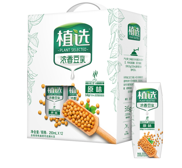 伊利植选浓香豆乳(原味)250ml*12盒