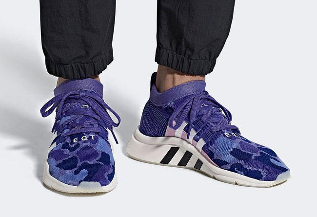 adidas,EQT Support Mid ADV,Pur  上脚颜值极高！adidas EQT Support ADV Mid 紫迷彩登场