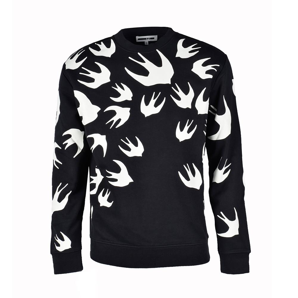 mcq麦昆燕子印花套头圆领卫衣