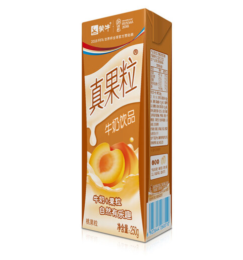 蒙牛真果粒牛奶饮品(黄桃)250g*12礼盒装