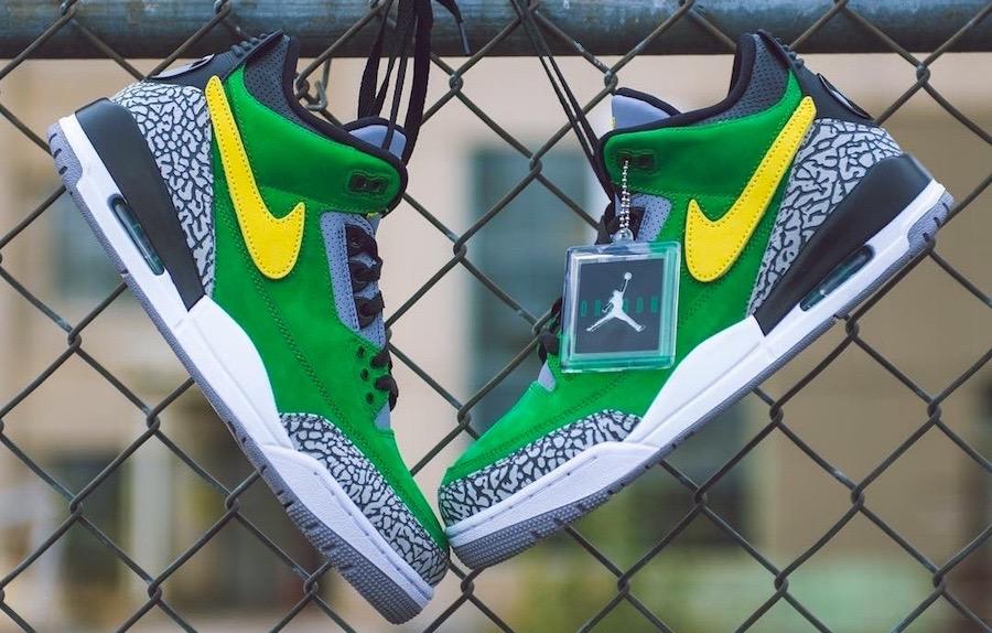 浓郁翠绿色调超吸睛！Oregon Ducks Air Jordan 3 PE版曝光！
