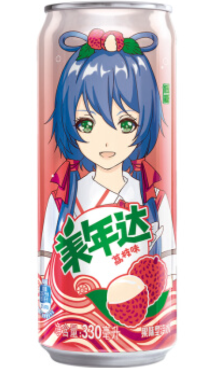 美年达低糖荔枝味细长罐碳酸饮料330ml12听