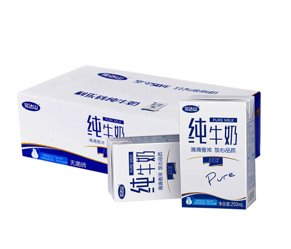 完达山纯牛奶250ml20盒箱