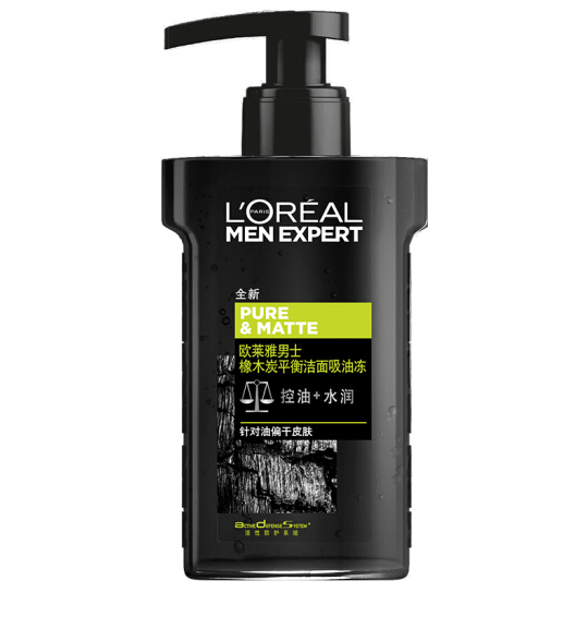 欧莱雅loreal男士橡木炭水润洁面套装