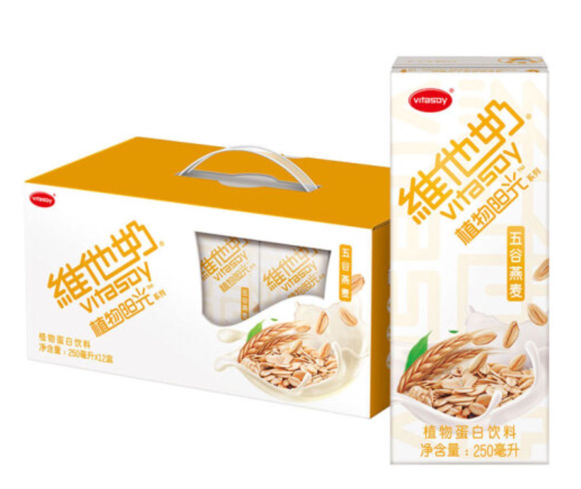 维他奶植物阳光五谷燕麦植物蛋白饮料250ml12盒礼盒装