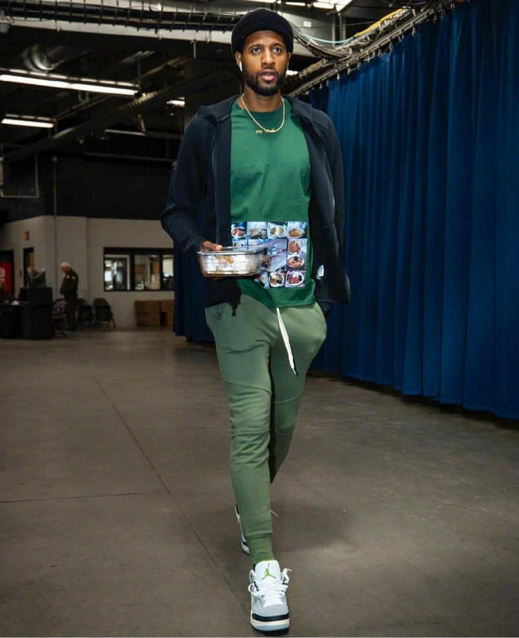 保罗-乔治上脚 air jordan 3"tinker"air jordan 3061377直达链接