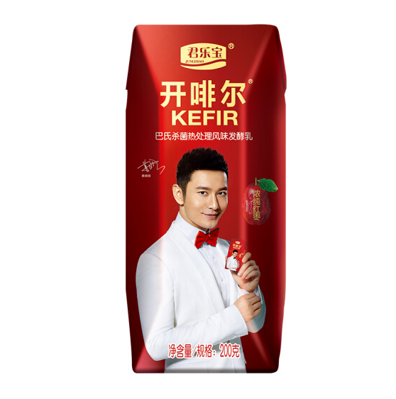 君乐宝开啡尔酸奶(红枣味)200g*12礼盒装_识货