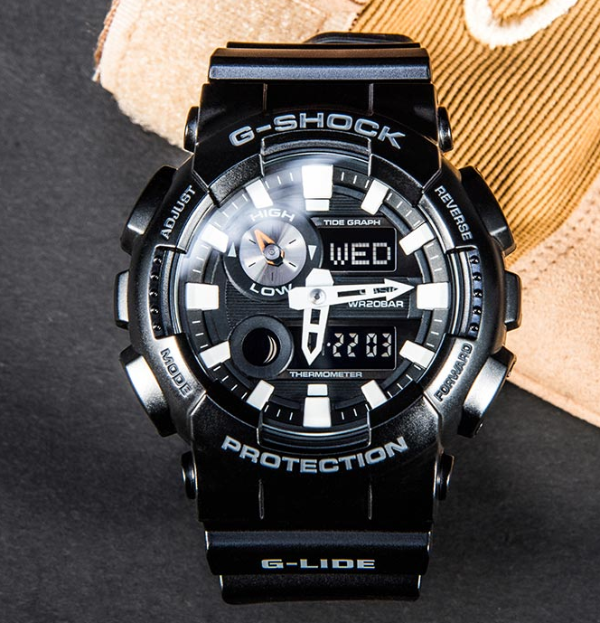 casio 电子动能男表 gax-100b-1a