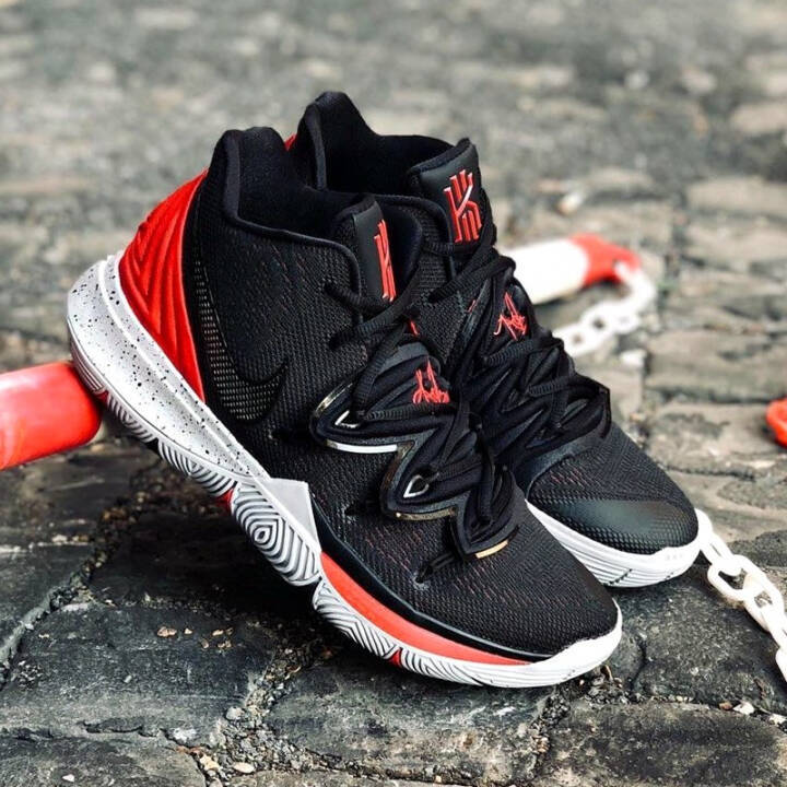 nikekyrie5blackredgrey黑红