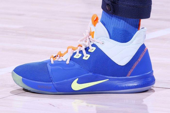 战步行者保罗乔治再次上脚蓝色nikepg3pe