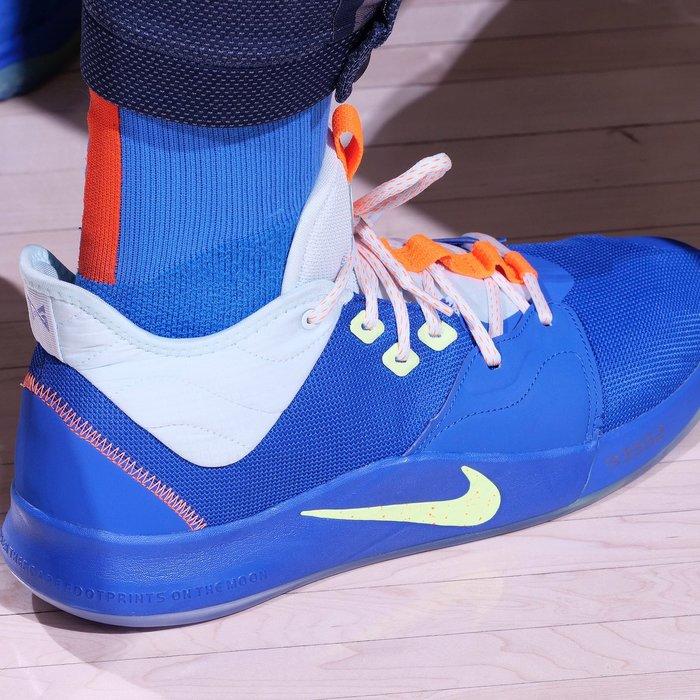 战步行者保罗乔治再次上脚蓝色nikepg3pe