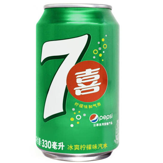 七喜 柠檬味 汽水 330ml*15罐*2件