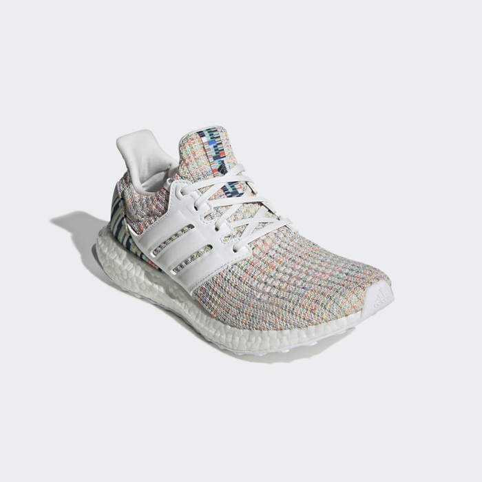 彩色条纹点缀，adidas Running发布亮白/夜光绿色