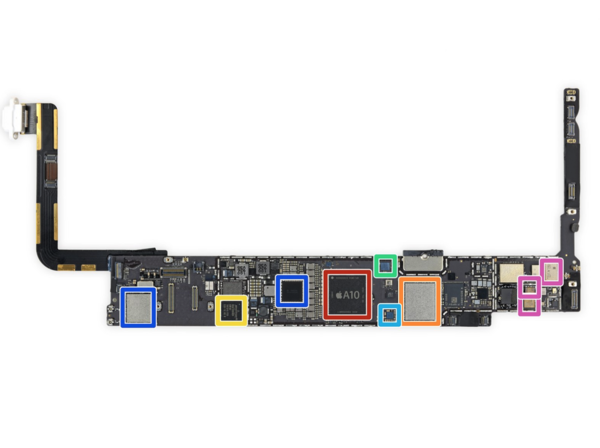 第7代iPad拆解图（图片来源iFixit）