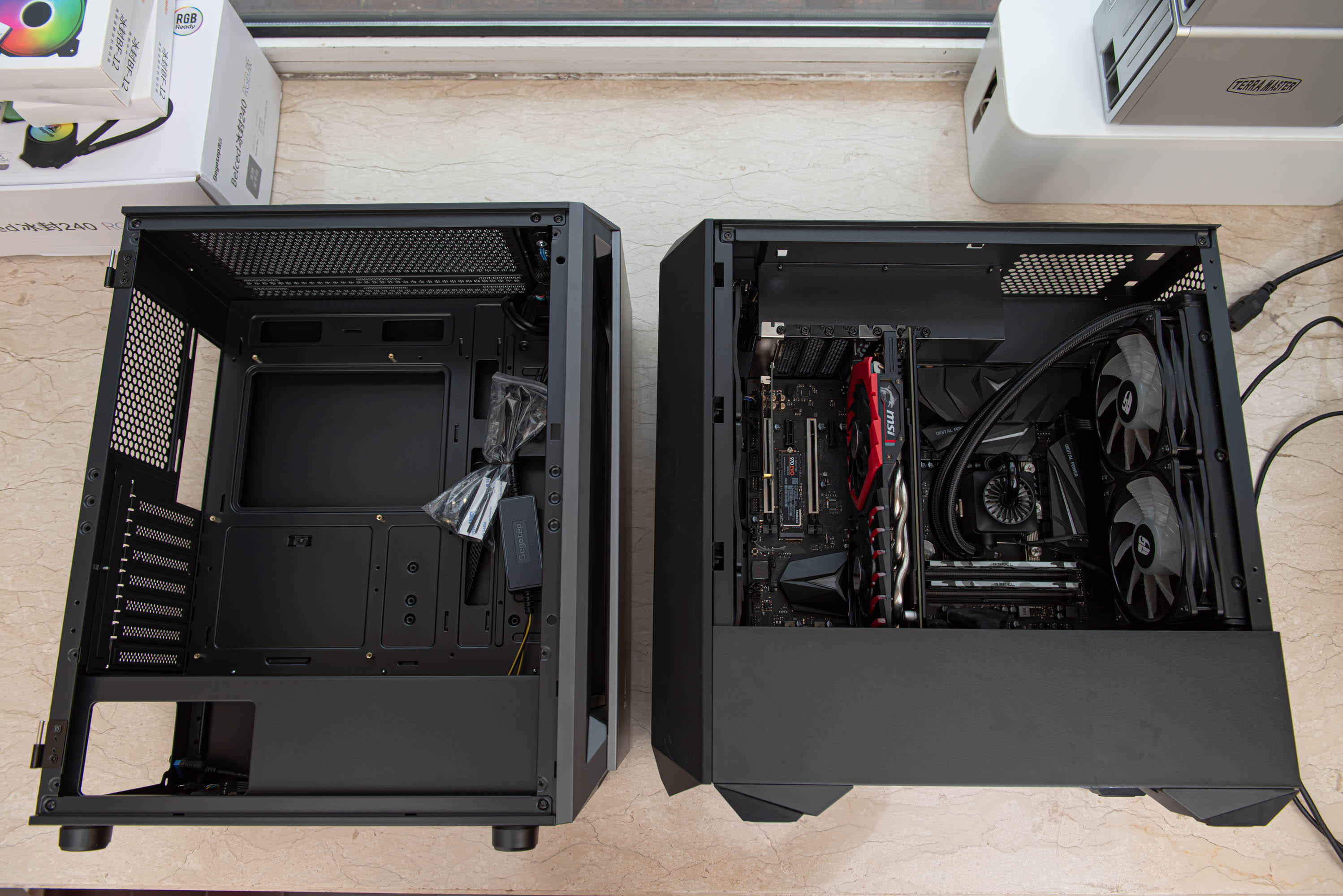 主机视觉升级方案鑫谷直男1号冰封240水冷效果展示