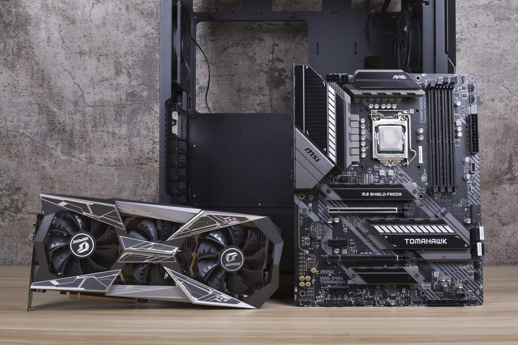 8g*2显卡:七彩虹igame 2060s火神主板:msi mag z490 tomahawk 战斧导