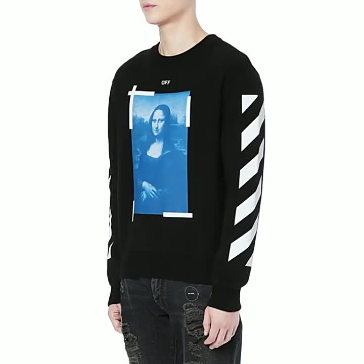 off-white 蒙娜丽莎印花圆领长袖t恤 男女同款